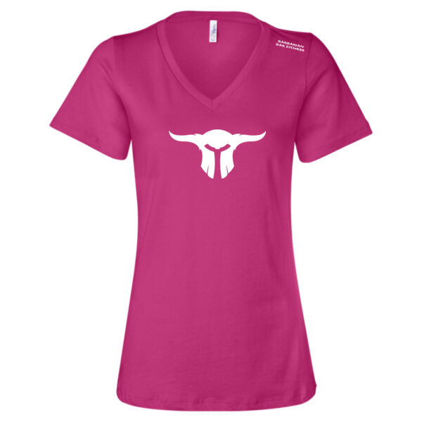 Barbarian Bar Relaxed Jersey V-Neck (Berry) Thumbnail