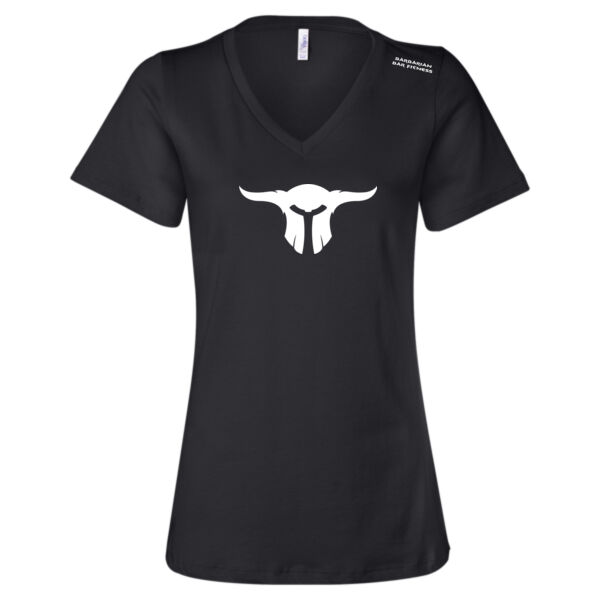 Barbarian Bar Relaxed Jersey V-Neck (Black) Thumbnail