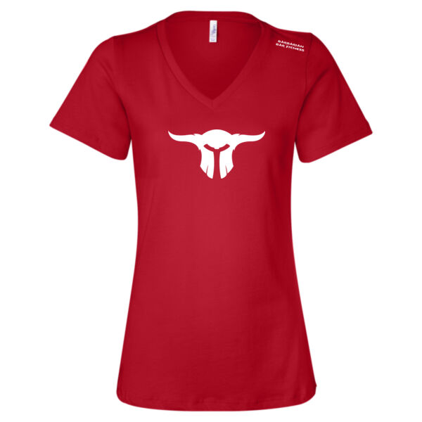 Barbarian Bar Relaxed Jersey V-Neck (Red) Thumbnail