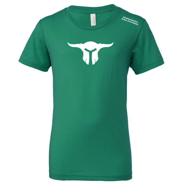 Kids Barbarian Bar Fitness Shirt (Green) Thumbnail