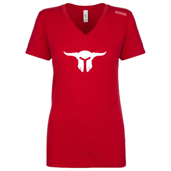 (NEW) Barbarian Bar Relaxed Jersey V-Neck (Red) Thumbnail
